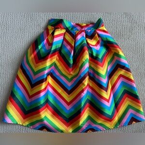 Chevron rainbow skirt
